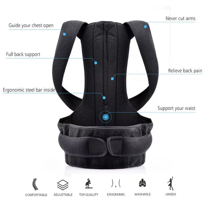 Posture Corrector Back Posture Brace Clavicle Support Stop Slouching and Hunching Adjustable Back Trainer Unisex Correction Belt